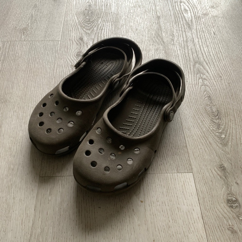 Crocs Classic Clog" Coffee Brown Womensโ 8 Slip On Comfort Sandals